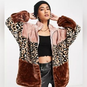 Ugg Elaina Faux Fur Colorblocked Jacket